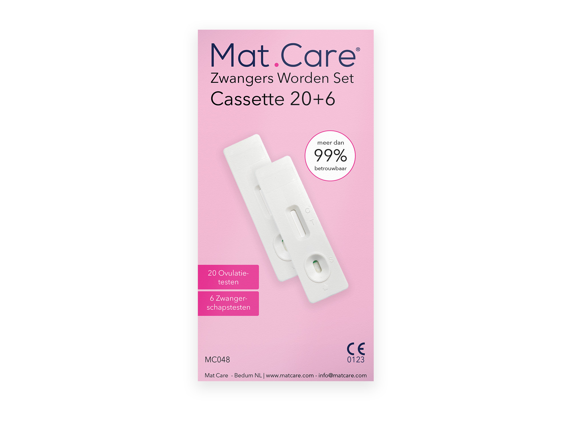 Mat Care Zwanger worden set Cassette 20 ovulatietesten + 6 zwangerschapstesten - Afbeelding 1 van 2
