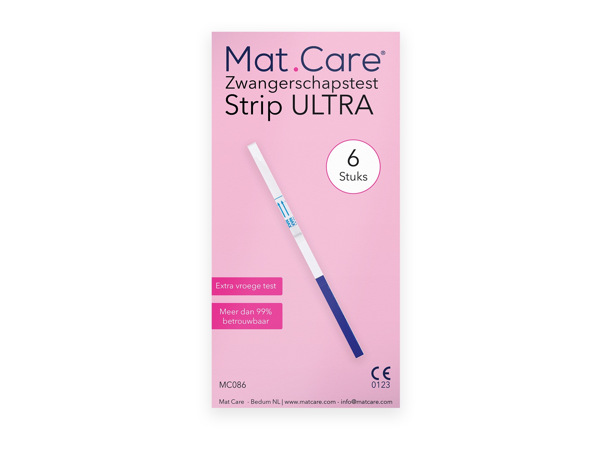 Mat Care Zwangerschapstest Strip Ultra 6 - Afbeelding 1 van 1