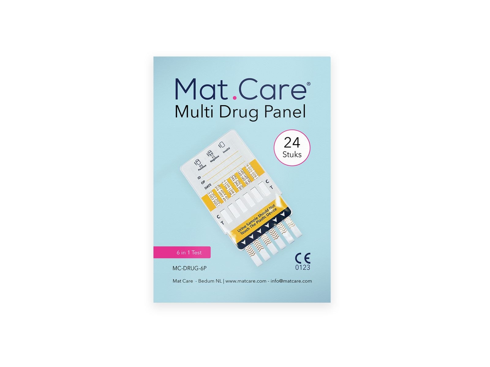 Mat Care Multi Drug Test 6 parameters - 24 testen - Afbeelding 1 van 2
