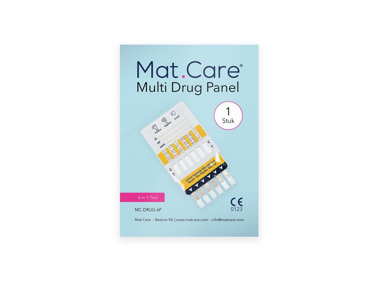 Mat Care Multi Drug Test 6 parameters - 1 test - Afbeelding 1 van 2