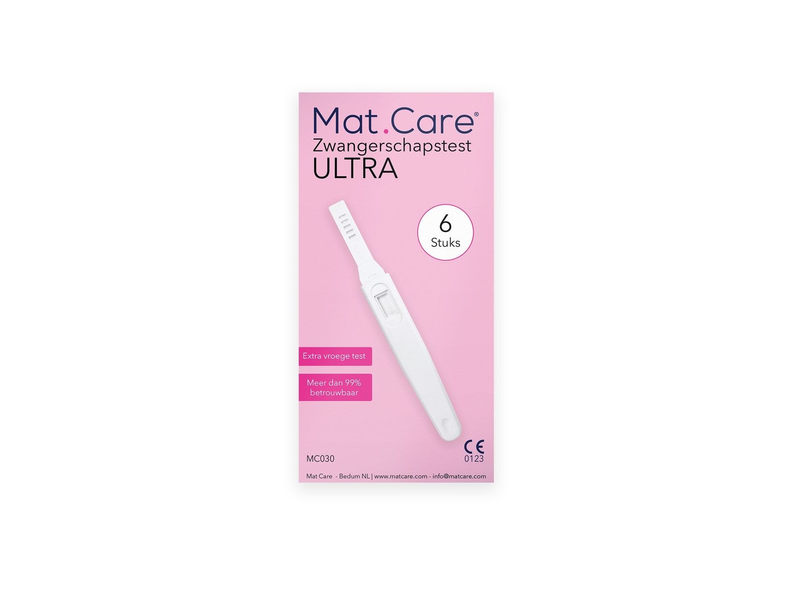 Mat Care Vroege Zwangerschapstest Midstream Ultra - 6 testen - Afbeelding 1 van 2